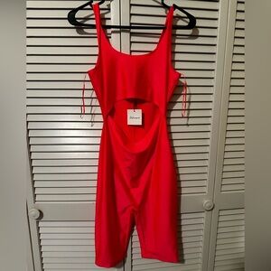 Revamped Neon Red Jumpsuit